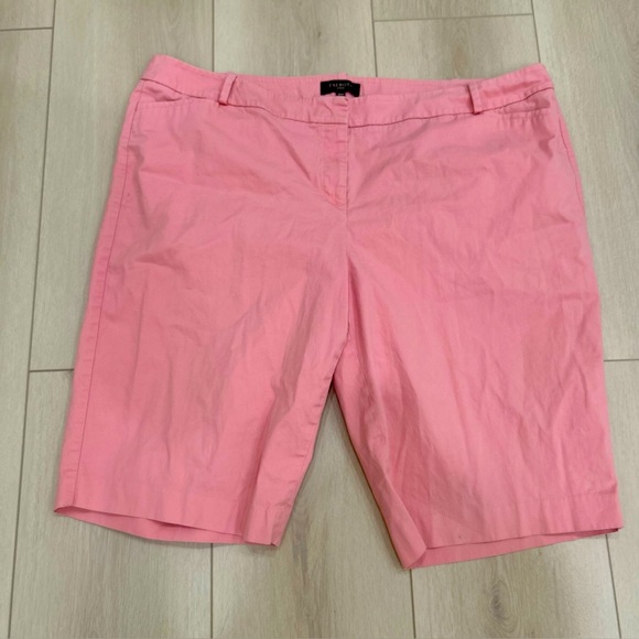 Talbots Bermuda The Perfect Shorts Pink Peach Barbie Women’s Plus 20 W Cotton - Picture 1 of 5